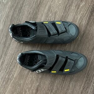 SoulCycle Black Athletic Shoes with Yellow Accents